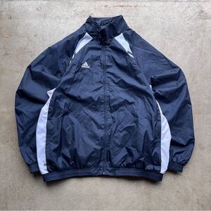 Vintage Y2K Adidas Navy White Zip up Windbreaker